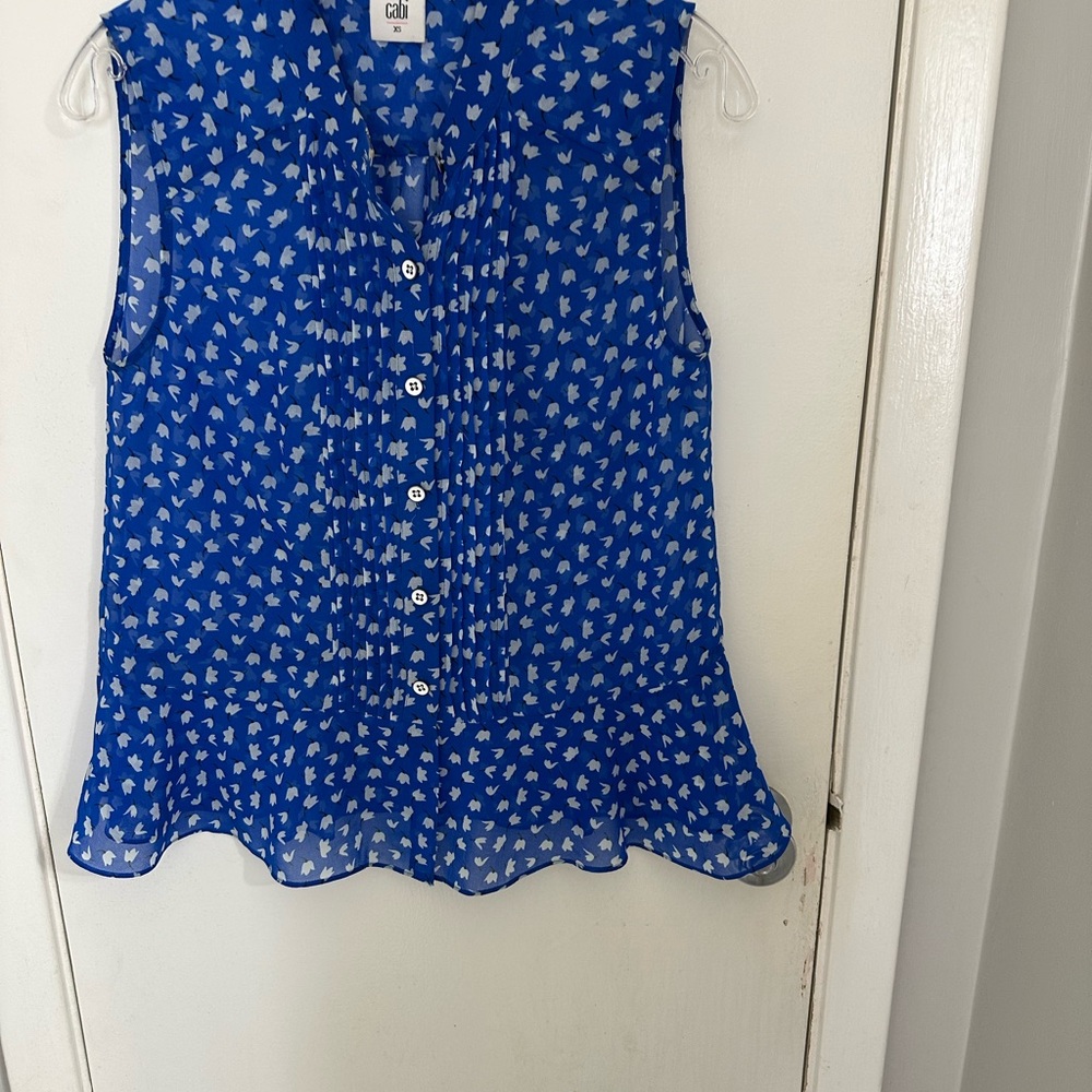 Blue Sleeveless Women's Top